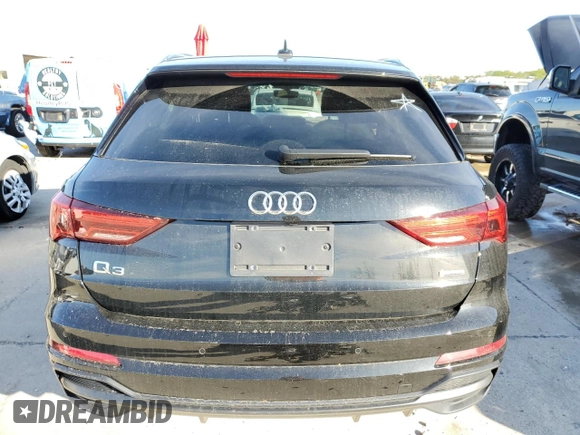 2022 Audi Q3 S line Premium with VIN WA1DECF36N1070703, listed as a Copart auction lot 65251312 with 17,108 mi miles. Bid and sale history available at carsss.com. Image 6.