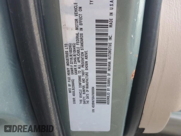 2004 Subaru Legacy Outback z VIN 4S3BH675X47633334, wystawiony jako Copart lot #47327385 z przebiegiem 229 331 mil mil oraz Szkoda całkowita • Salvage title. Historia ofert i sprzedaży dostępna na DreamBid. Obrazek 13.