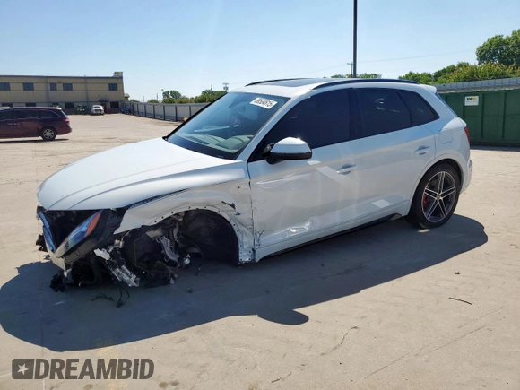 2024 Audi Q5 S line Premium Plus z VIN WA1E2AFY5R2005452, wystawiony jako Copart lot #58504615 z przebiegiem 12 735 mil mil oraz Szkoda całkowita • Salvage title. Historia ofert i sprzedaży dostępna na DreamBid. Obrazek 1.