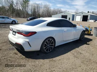 2021 BMW 4 Series M440i xDrive with VIN WBA13AR00MCG86985, listed as a Copart auction lot 49809835 with 112,112 mi miles and Clean Title. Bid and sale history available at carsss.com. Image 3.