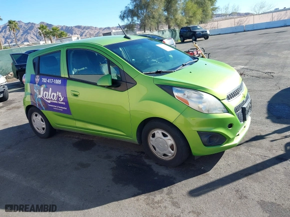 2014 Chevrolet Spark LS with VIN KL8CB6S98EC588931, listed as a IAAI auction lot 41690253 with 114,319 mi miles. Bid and sale history available at carsss.com. Image 1.