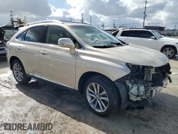 2013 Lexus RX 450h with VIN JTJBC1BA2D2062597, listed as a Copart auction lot 45168905 with 181,243 mi miles and Salvage title. Bid and sale history available at DreamBid. Image 4.