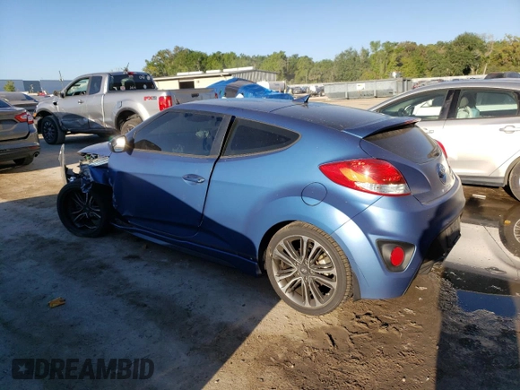 2016 Hyundai Veloster Turbo with VIN KMHTC6AE4GU256240, listed as a Copart auction lot 45146283 with 45,487 mi miles. Bid and sale history available at carsss.com. Image 2.