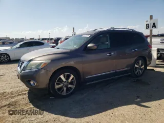 2013 Nissan Pathfinder SV with VIN 5N1AR2MN9DC619496, listed as a Copart auction lot 53377935 with 205,826 mi miles and Salvage Title. Bid and sale history available at carsss.com. Image 1.