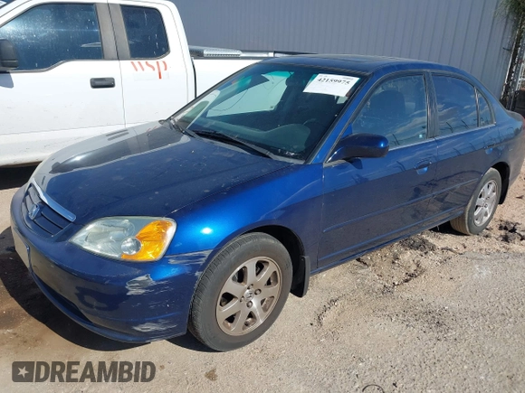 2001 Honda Civic EX with VIN 1HGES26721L047984, listed as a IAAI auction lot 42159975 with 116,136 mi miles and . Bid and sale history available at carsss.com. Image 2.