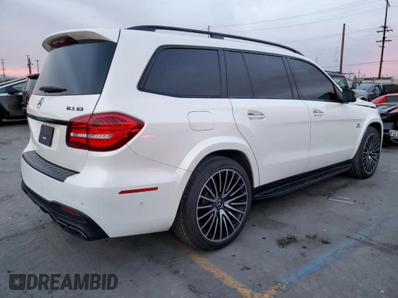 2018 Mercedes-Benz GLS with VIN 4JGDF7FE2JB063422, listed as a Copart auction lot 84687514 with 64,838 mi miles and Salvage Title. Bid and sale history available at carsss.com. Image 3.
