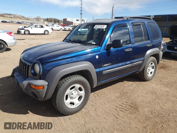 2004 Jeep Liberty Sport with VIN 1J4GL48K84W304550, listed as a Copart auction lot 50757525 with 153,251 mi miles and Salvage Title. Bid and sale history available at carsss.com. Image 1.