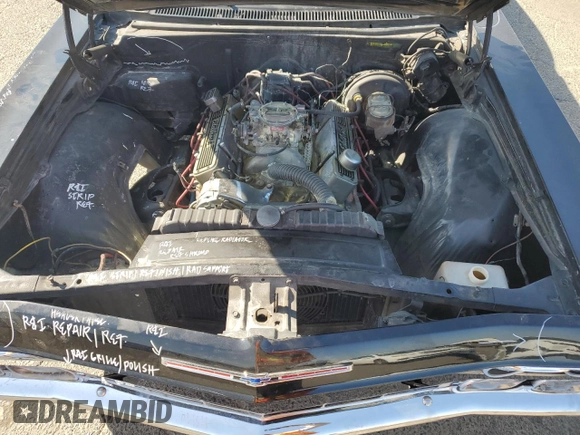 1965 Chevrolet Impala with VIN 166675F316774, listed as a Copart auction lot 68130684 with 36,203 mi miles and Salvage title. Bid and sale history available at DreamBid. Image 11.