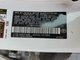 2009 Toyota Camry LE z VIN 4T1BK46K99U587464, wystawiony jako Copart lot #59171995 z przebiegiem 200 152 mil mil oraz Szkoda całkowita • Salvage title. Historia ofert i sprzedaży dostępna na DreamBid. Obrazek 13.