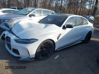 2024 BMW M3 Competition xDrive with VIN WBS43AY01RFS56024, listed as a IAAI auction lot 41339517 with 8,182 mi miles and . Bid and sale history available at DreamBid. Image 14.