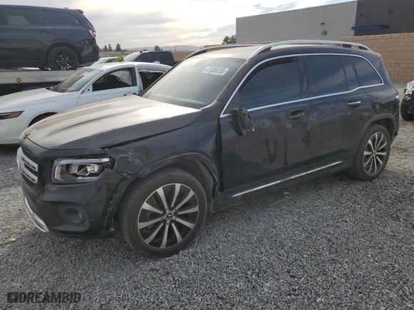 2021 Mercedes-Benz GLB with VIN W1N4M4GB1MW166091, listed as a Copart auction lot 41536135 with 63,529 mi miles and Salvage Title. Bid and sale history available at carsss.com. Image 1.