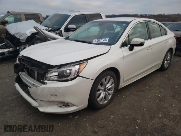 2017 Subaru Legacy Premium with VIN 4S3BNAF60H3056607, listed as a Copart auction lot 37627243 with 107,430 mi miles. Bid and sale history available at carsss.com. Image 1.