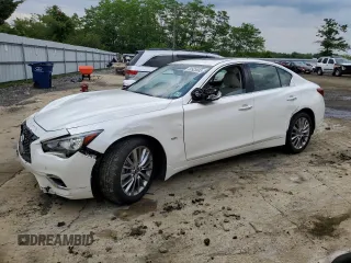 2020 Infiniti Q50 Luxe with VIN JN1EV7AR8LM252625, listed as a Copart auction lot 58925685 with 7,097 mi miles and Salvage title. Bid and sale history available at DreamBid. Image 1.