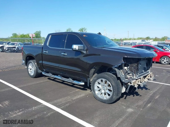 2019 Chevrolet Silverado 1500 LTZ with VIN 1GCPWEED7KZ137344, listed as a IAAI auction lot 42022949 with 55,947 mi miles. Bid and sale history available at carsss.com. Image 1.
