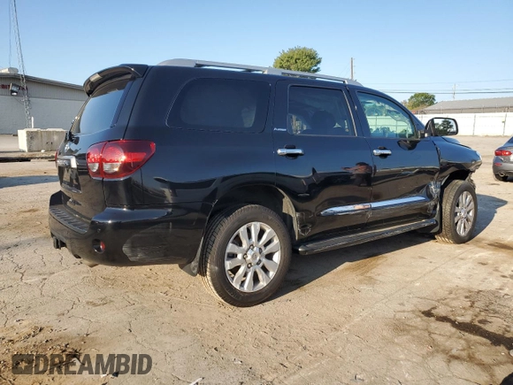 2020 Toyota Sequoia Platinum with VIN 5TDDY5G1XLS177159, listed as a Copart auction lot 70465144 with 0 mi miles and Salvage Title. Bid and sale history available at carsss.com. Image 3.