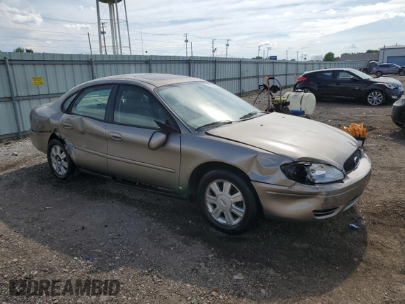 2005 Ford Taurus SEL with VIN 1FAFP56U25A287362, listed as a Copart auction lot 62753335 with 155,036 mi miles and Salvage title. Bid and sale history available at DreamBid. Image 4.