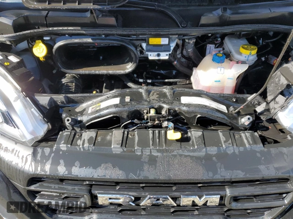 2023 Ram ProMaster Cargo with VIN 3C6MRVJG5PE530120, listed as a Copart auction lot 45727275 with 53,871 mi miles and Salvage Title. Bid and sale history available at DreamBid. Image 11.