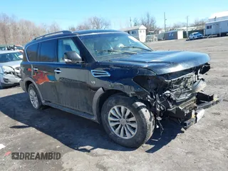 2017 Nissan Armada SV z VIN JN8AY2NC2H9504072, wystawiony jako IAAI lot #41660343 z przebiegiem 106 316 mil mil oraz . Historia ofert i sprzedaży dostępna na DreamBid. Obrazek 1.
