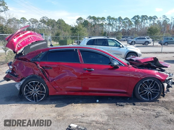 2022 Kia K5 GT with VIN 5XXG44J87NG134055, listed as a IAAI auction lot 41304009 with 39,743 mi miles. Bid and sale history available at carsss.com. Image 14.