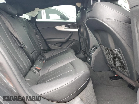 2018 Audi A5 Sportback Premium with VIN WAUDNCF51JA046873, listed as a Copart auction lot 43598815 with 43,297 mi miles and Salvage Title. Bid and sale history available at carsss.com. Image 10.
