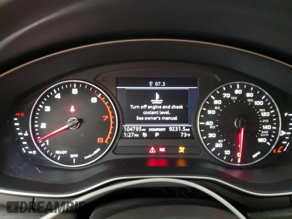 2017 Audi A4 Premium with VIN WAUGNAF45HN034978, listed as a Copart auction lot 50985875 with 104,795 mi miles and Salvage Title. Bid and sale history available at carsss.com. Image 9.