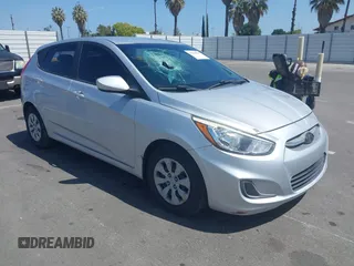 2016 Hyundai Accent SE with VIN KMHCT5AE5GU279763, listed as a IAAI auction lot 42110991 with 136,291 mi miles. Bid and sale history available at carsss.com. Image 1.