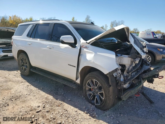 2021 Chevrolet Tahoe Z71 with VIN 1GNSKPKD3MR117317, listed as a Copart auction lot 81574054 with 130,976 mi miles and Salvage Title. Bid and sale history available at carsss.com. Image 4.