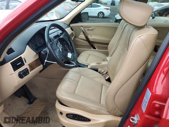 2007 BMW X3 3.0si with VIN WBXPC93447WF08350, listed as a Copart auction lot 55138105 with Not Provided miles and Non Repairable. Bid and sale history available at DreamBid. Image 7.