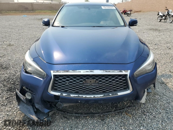 2019 Infiniti Q50 3.0t Signature Edition with VIN JN1EV7APXKM540949, listed as a Copart auction lot 70799224 with 85,408 mi miles and Salvage Title. Bid and sale history available at carsss.com. Image 5.