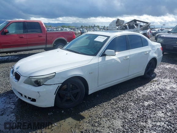 2008 BMW 5 Series 528i with VIN WBANU53518CT14990, listed as a IAAI auction lot 41921482 with 257,615 mi miles and . Bid and sale history available at carsss.com. Image 2.