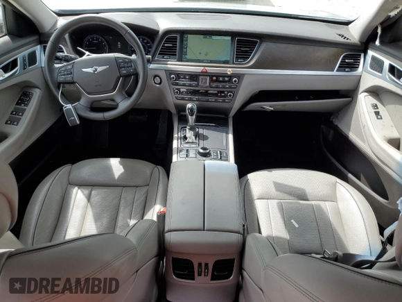 2017 Genesis G80 3.8L with VIN KMHGN4JE4HU195568, listed as a Copart auction lot 73215344 with 46,976 mi miles and Non Repairable. Bid and sale history available at carsss.com. Image 8.