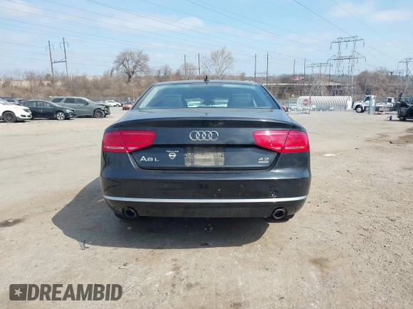 2012 Audi A8 L with VIN WAURVAFD7CN004673, listed as a IAAI auction lot 41768222 with 108,982 mi miles. Bid and sale history available at carsss.com. Image 17.