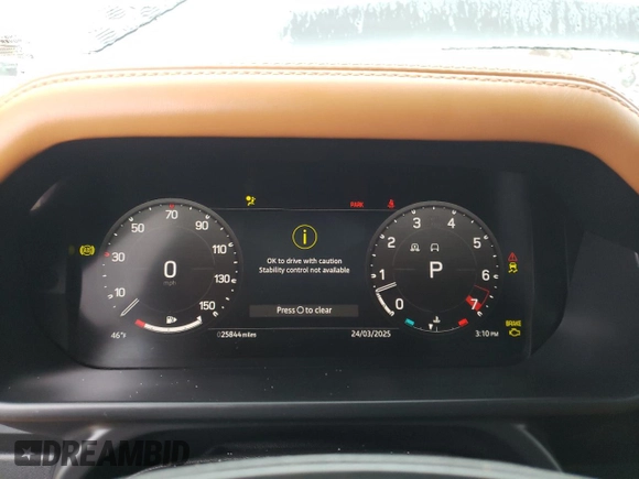 2023 Land Rover Defender X with VIN SALEXEEU8P2111784, listed as a Copart auction lot 49658795 with 25,844 mi miles and Salvage title. Bid and sale history available at DreamBid. Image 9.