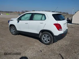 2015 Chevrolet Trax LS with VIN KL7CJKSB7FB069640, listed as a IAAI auction lot 41795991 with 153,789 mi miles. Bid and sale history available at carsss.com. Image 3.