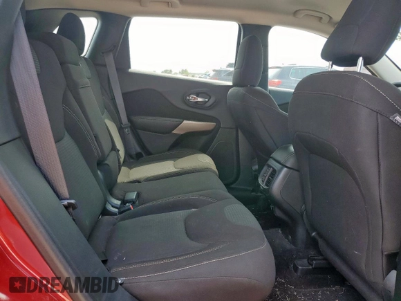 2017 Jeep Cherokee Latitude with VIN 1C4PJLCB5HW666869, listed as a Copart auction lot 57664235 with 34,501 mi miles and Salvage title. Bid and sale history available at DreamBid. Image 10.