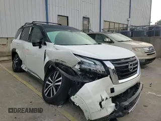 2023 Nissan Pathfinder Platinum with VIN 5N1DR3DK0PC277403, listed as a Copart auction lot 59861525 with 22,966 mi miles and Non repairable. Bid and sale history available at DreamBid. Image 14.
