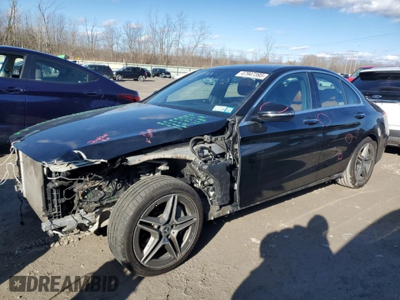 2019 Mercedes-Benz C 300 with VIN 55SWF8EB1KU283402, listed as a Copart auction lot 47947395 with 83,731 mi miles and Non Repairable. Bid and sale history available at DreamBid. Image 1.