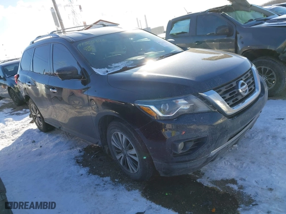 2017 Nissan Pathfinder SV with VIN 5N1DR2MN5HC629476, listed as a IAAI auction lot 41325826 with 87,573 mi miles. Bid and sale history available at carsss.com. Image 1.