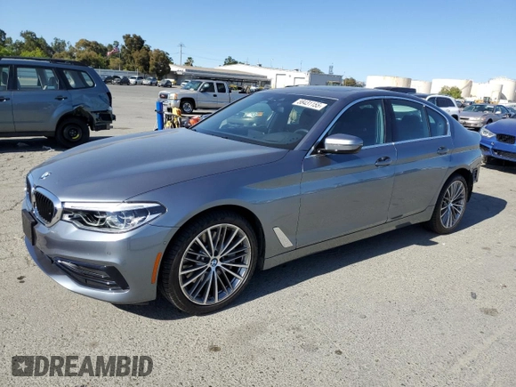 2019 BMW 5 Series 530i z VIN WBAJA5C59KBX87315, wystawiony jako Copart lot #58431155 z przebiegiem 21 667 mil mil oraz Szkoda całkowita • Salvage title. Historia ofert i sprzedaży dostępna na DreamBid. Obrazek 1.