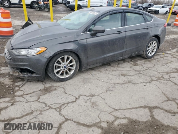 2017 Ford Fusion SE with VIN 3FA6P0HD2HR108909, listed as a Copart auction lot 50010495 with 57,613 mi miles and Salvage Title. Bid and sale history available at DreamBid. Image 1.