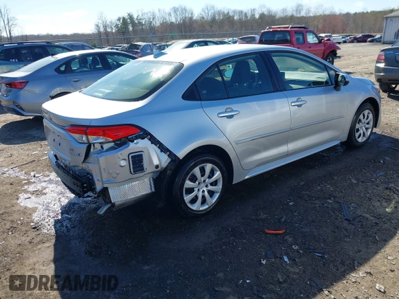 2023 Toyota Corolla Hybrid LE with VIN JTDBCMFE1P3015786, listed as a IAAI auction lot 41887102 with 27,123 mi miles. Bid and sale history available at carsss.com. Image 4.