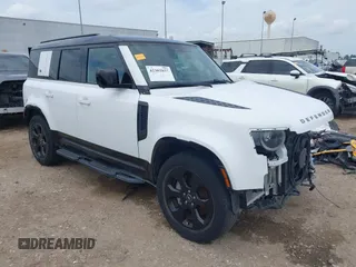 2023 Land Rover Defender X-Dynamic SE with VIN SALE27EUXP2114986, listed as a IAAI auction lot 42302857 with 29,384 mi miles and . Bid and sale history available at DreamBid. Image 1.