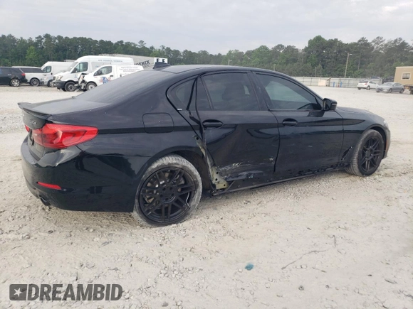 2020 BMW 5 Series 530e with VIN WBAJA9C07LCD65408, listed as a Copart auction lot 55806404 with 17,480 mi miles and Salvage Title. Bid and sale history available at DreamBid. Image 3.