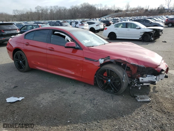2015 BMW 6 Series 650i with VIN WBA6B2C57FGB99619, listed as a Copart auction lot 83660614 with 51,551 mi miles and Salvage Title. Bid and sale history available at carsss.com. Image 4.