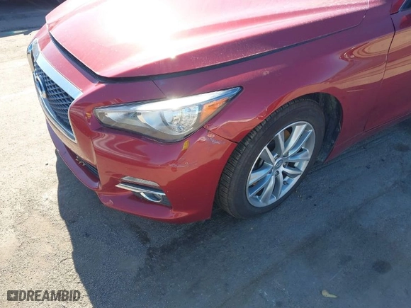 2015 Infiniti Q50 with VIN JN1BV7AR6FM420284, listed as a IAAI auction lot 41795605 with 160,353 mi miles. Bid and sale history available at carsss.com. Image 17.
