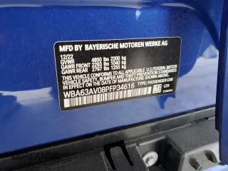 2023 BMW 4 Series 430i z VIN WBA63AV08PFP34616, wystawiony jako Copart lot #83859114 z przebiegiem 12 991 mil mil oraz Szkoda całkowita • Salvage title. Historia ofert i sprzedaży dostępna na DreamBid. Obrazek 13.