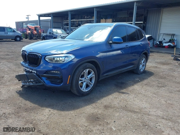 2021 BMW X3 sDrive30i with VIN 5UXTY3C08M9E91116, listed as a IAAI auction lot 41799060 with 25,049 mi miles. Bid and sale history available at carsss.com. Image 2.