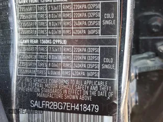 2014 Land Rover LR2 z VIN SALFR2BG7EH418479, wystawiony jako Copart lot #42394775 z przebiegiem 74 247 mil mil oraz Szkoda całkowita • Salvage title. Historia ofert i sprzedaży dostępna na DreamBid. Obrazek 13.