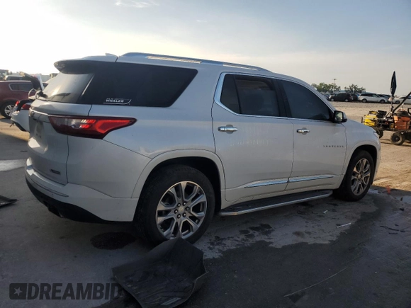 2018 Chevrolet Traverse Premier with VIN 1GNERKKW4JJ242477, listed as a Copart auction lot 50453125 with 133,698 mi miles and Salvage Title. Bid and sale history available at carsss.com. Image 3.