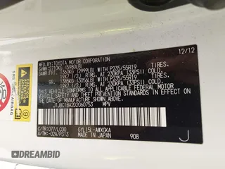 2013 Lexus RX 450h with VIN JTJBC1BA2D2060753, listed as a IAAI auction lot 42399012 with Not provided miles and . Bid and sale history available at DreamBid. Image 9.